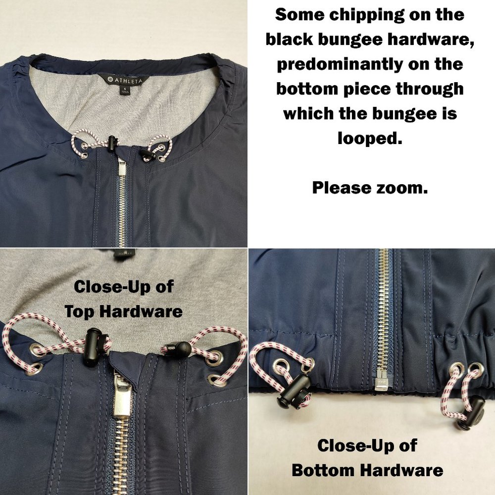 ATHLETA $128 Chill Bomber Jacket Navy Blue Small - Picture 5 of 12